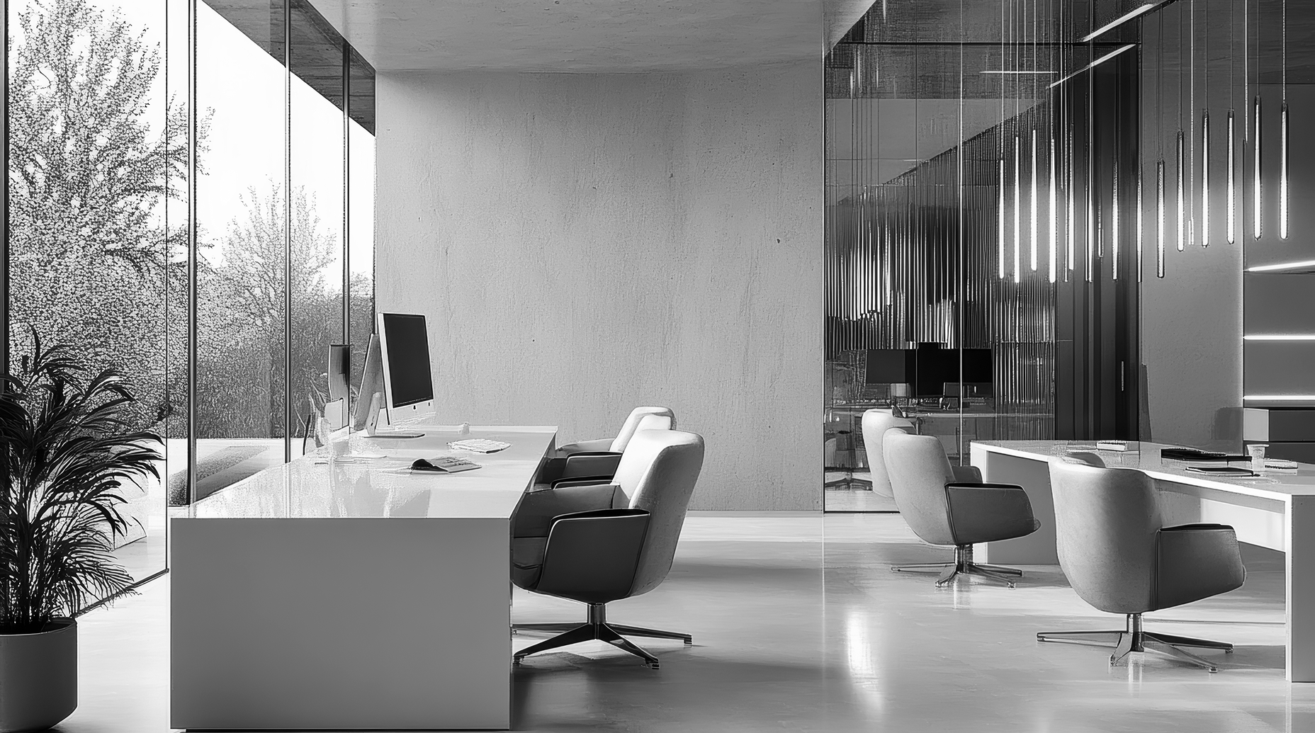 Card image showing an office open space